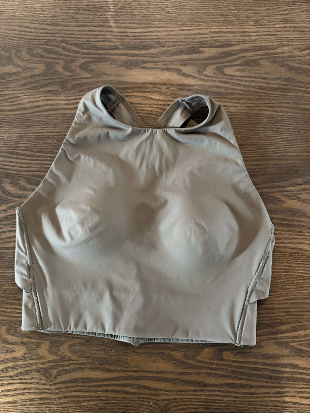 High Neck Crop Tank Top in Taupe